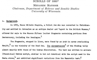 Menahem Mansoor – Disturbing the Scholarly Calm