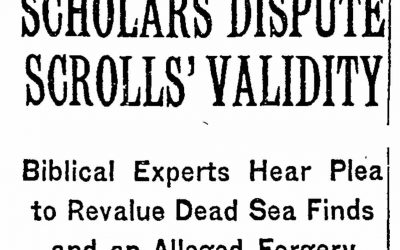 The Shapira Affair and Those Skeptical of The Scrolls